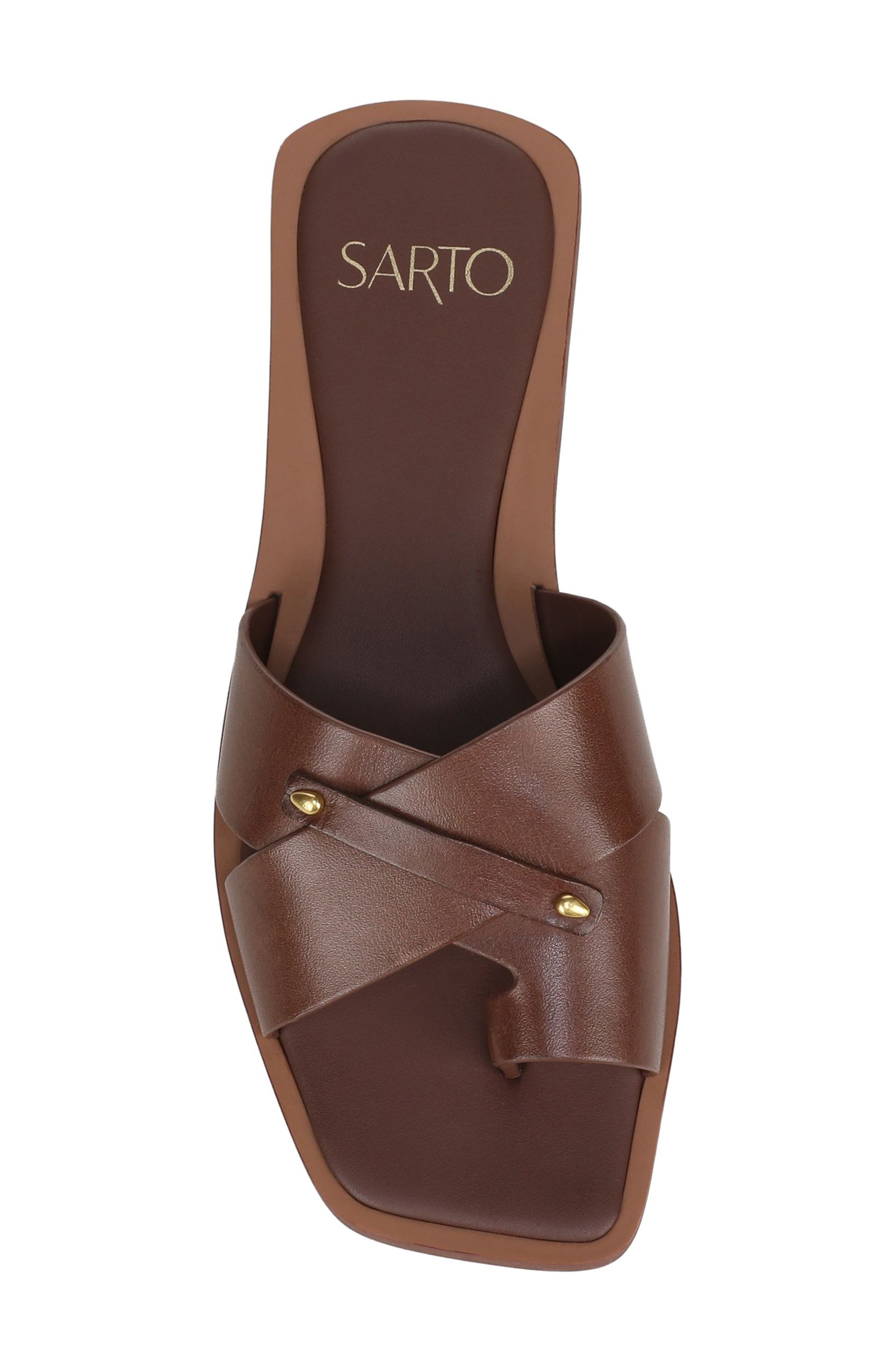 Etta Toe Loop Sandal, Alternate, color, COFFEE BEAN
