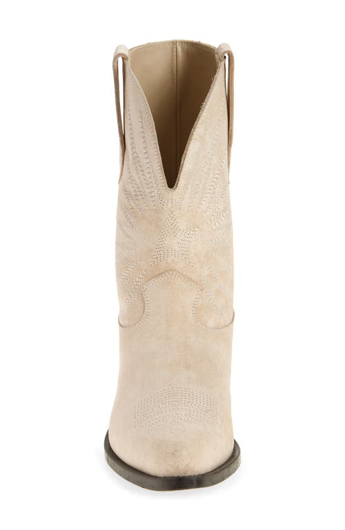 Golden Goose Wish Star Short Western Boot In Butter