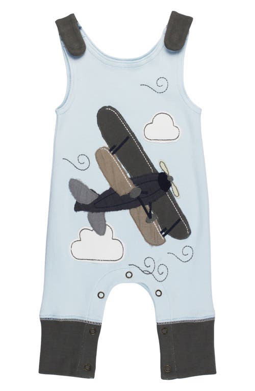 L'Ovedbaby Appliqué Organic Cotton Romper in Airplane  product