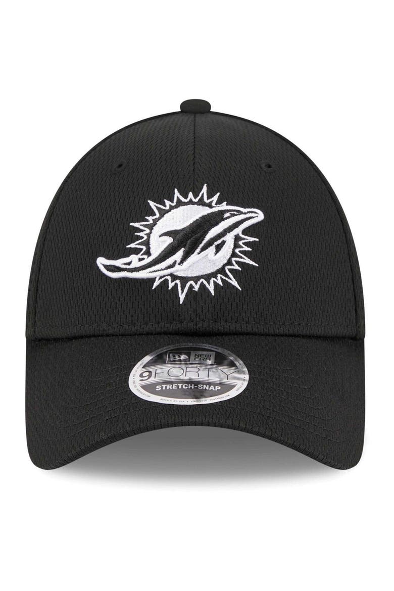 Men's New Era Black Miami Dolphins  Main B-Dub 9FORTY Adjustable Hat, Alternate, color, Black
