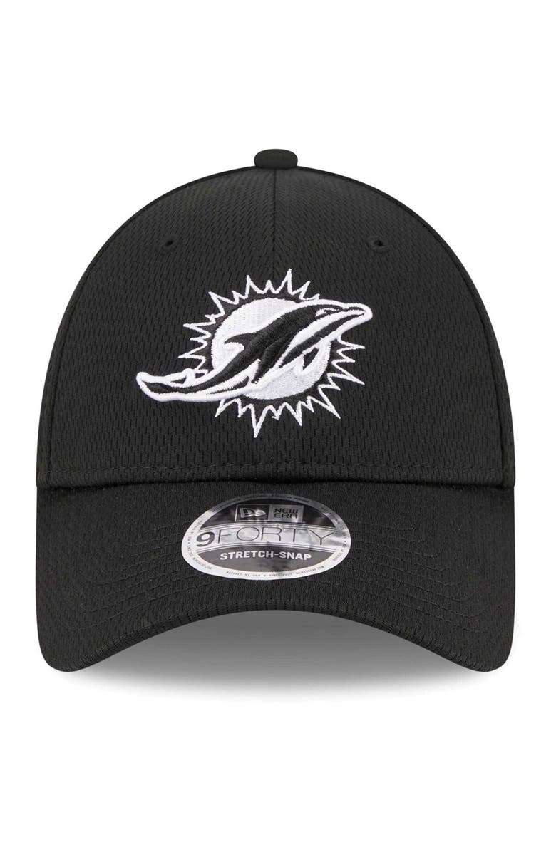 New Era Men's New Era Black Miami Dolphins Main B-Dub 9FORTY Adjustable Hat, Alternate, color,