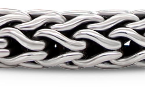 Devata Gender Inclusive Sterling Silver Dragon Bone Round 5mm Chain Bracelet In Silver