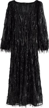 NEXT Sequin Tassel Long Sleeve Dress