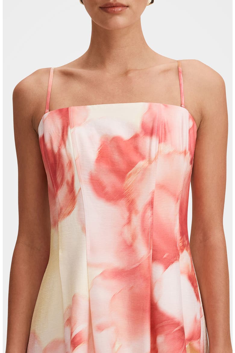 Mirielle Strapless Abstract Print Midi Sundress, Alternate, color, BELLARA FLORAL
