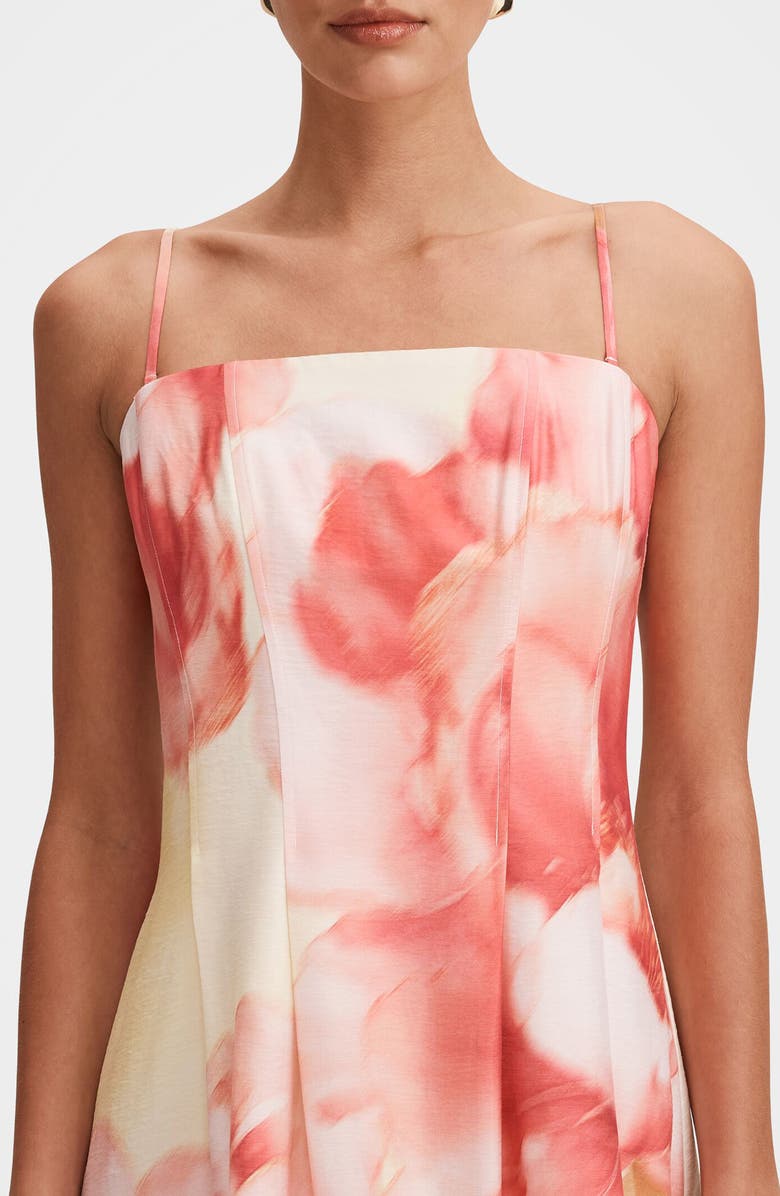 Ever New Mirielle Strapless Abstract Print Midi Sundress, Alternate, color, Bellara Floral