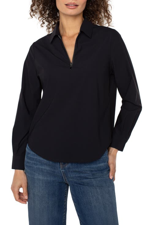CL TRICOLOR LINE LS HALF ZIP SHIRT【L】 Women's Endless Trail Half Zip Mesh Long Sleeve Shirt | Columbia