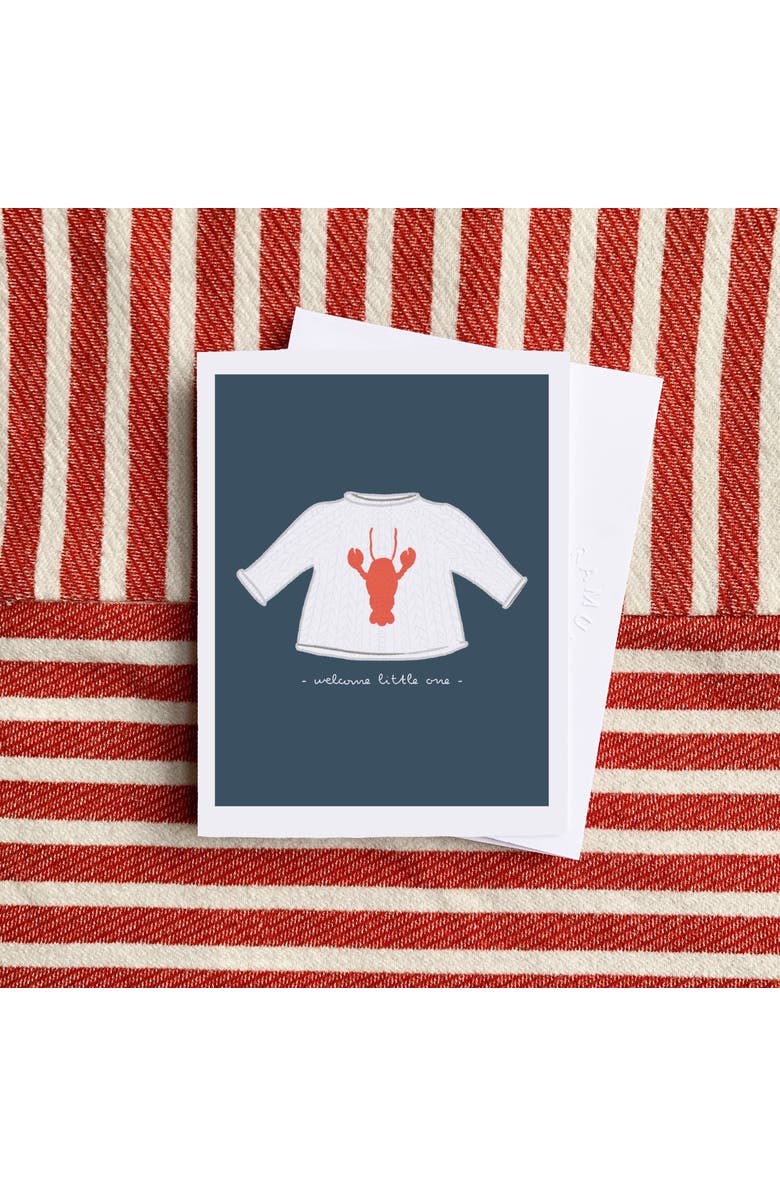 Ramus & Co Lobstah Sweater 3" x 3" 50-Sheet Sticky Notes (2-Pack) & Lobstah Sweater Greeting Card Combo, Alternate, color, Multi-Pack