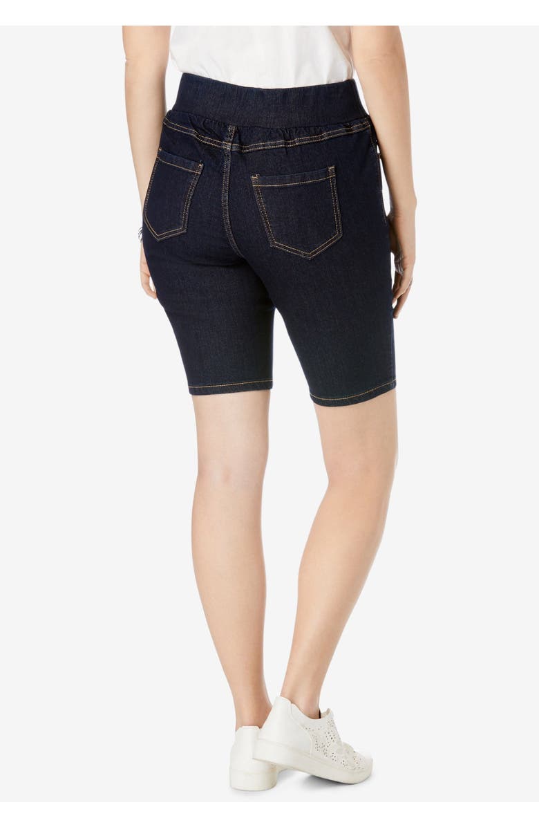 Jessica London Comfort Waist Stretch Denim Bermuda Short, Alternate, color,