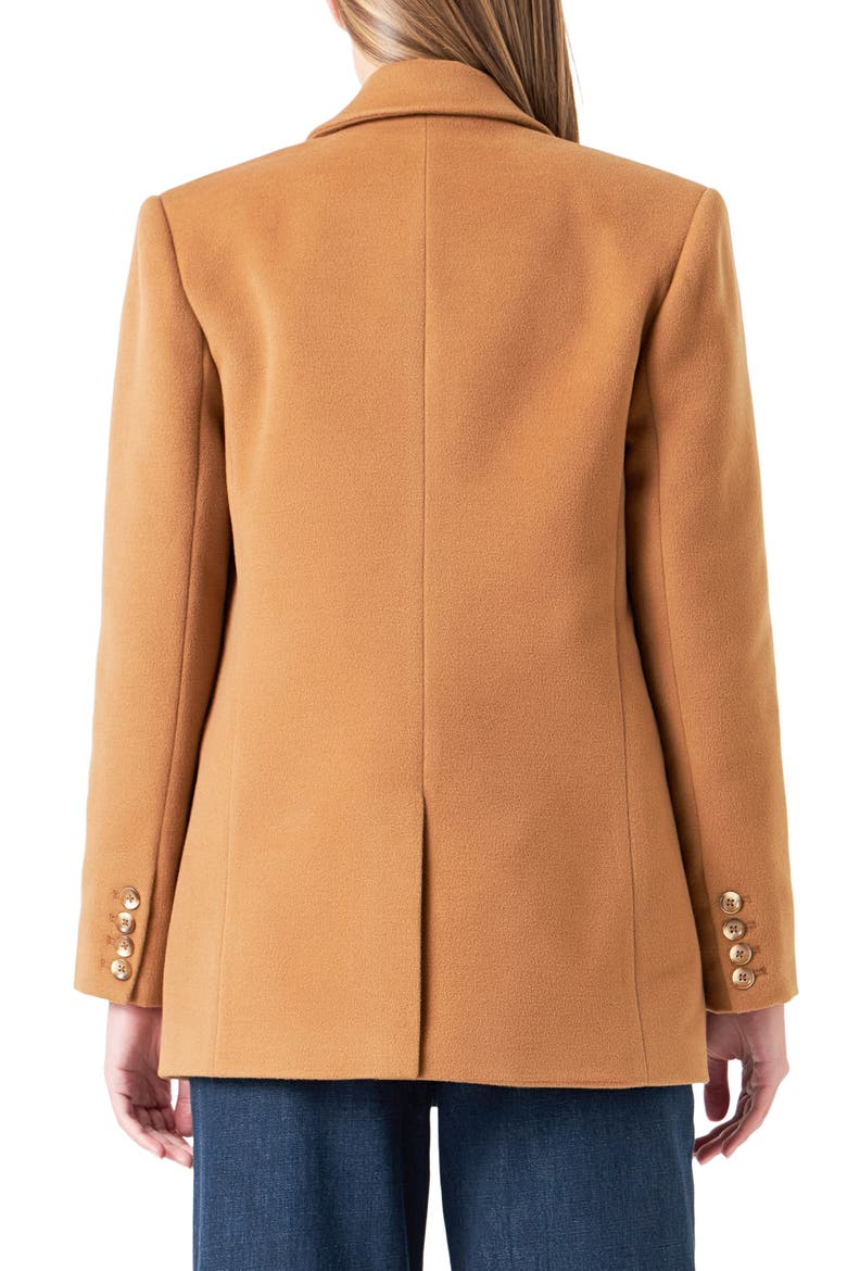 Oversize Single Breasted Blazer, Alternate, color, BROWN