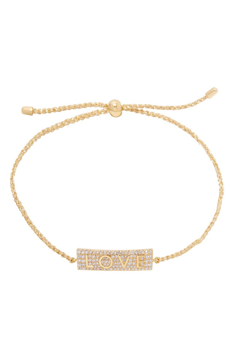 gorjana Love Shimmer Plate Slide Bracelet, Main, color, 