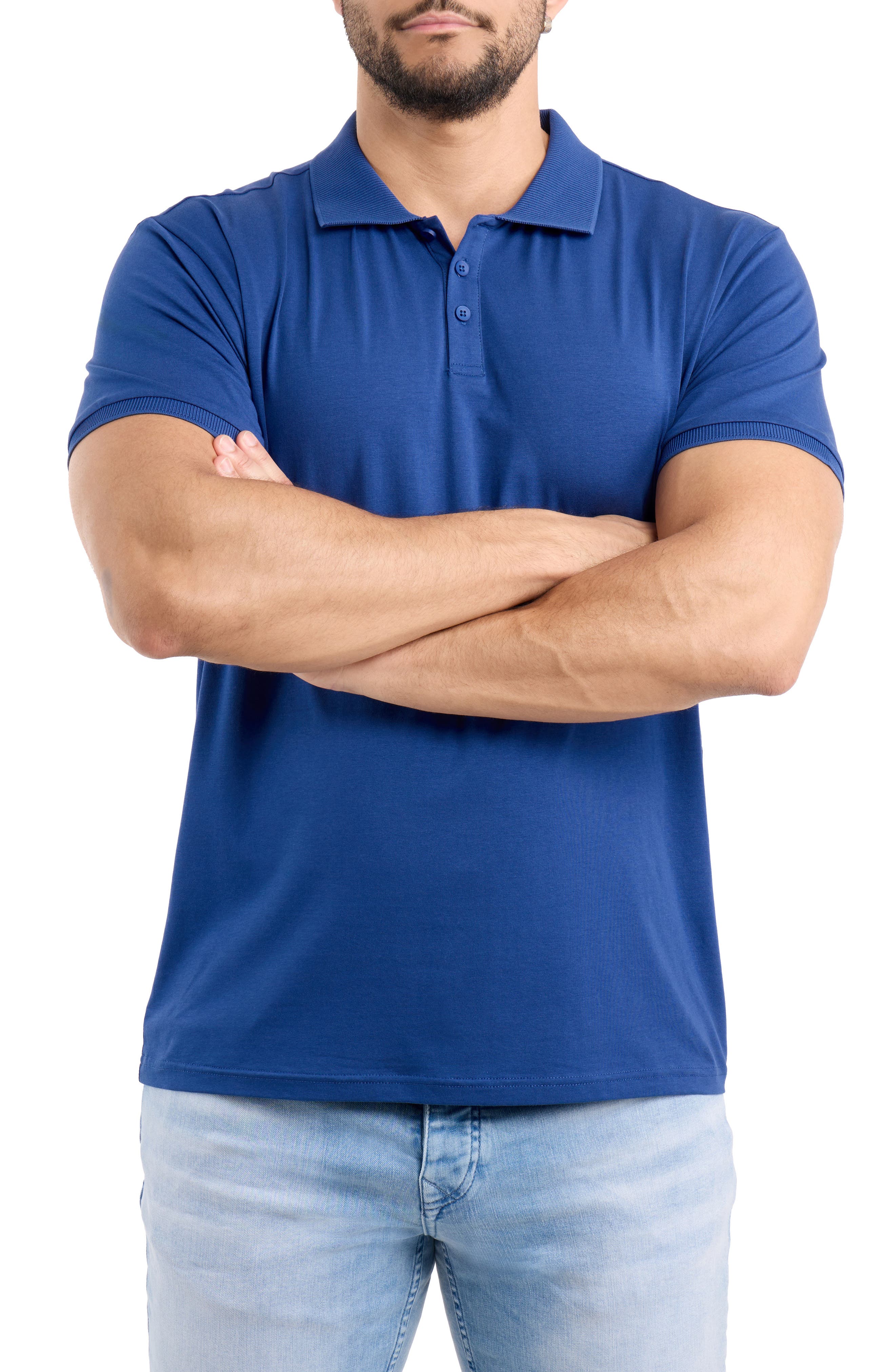 Stretch Cotton Rib Polo - image 5