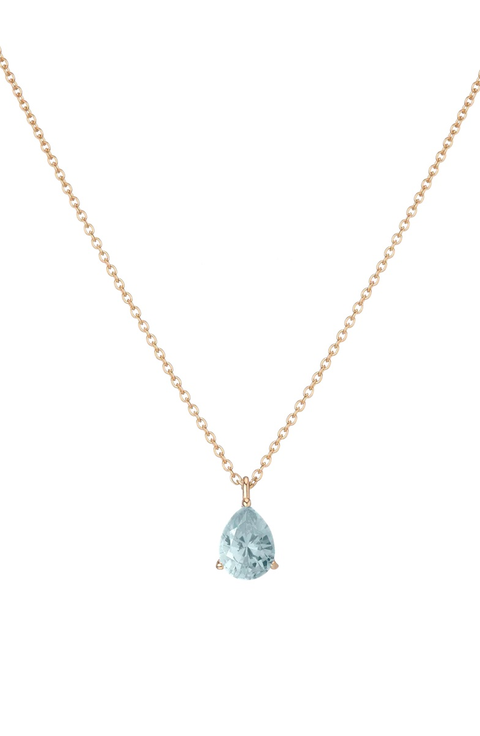 Pear Solitaire Necklace