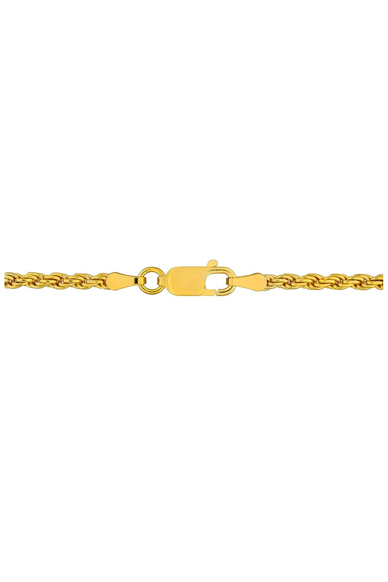 Diamond Cut Rope Chain Necklace, 2.30mm, Alternate, color, GOLD