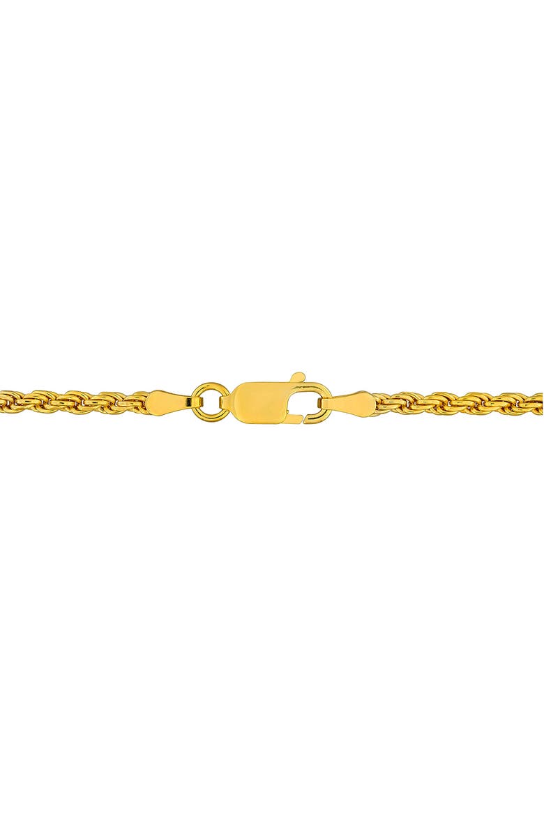 DELMAR Diamond Cut Rope Chain Necklace, 2.30mm, Alternate, color, Gold