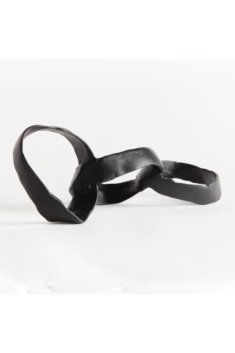 Aiden Sculpture - Black Cast Aluminum Modern Accent Piece, Alternate, color, Black
