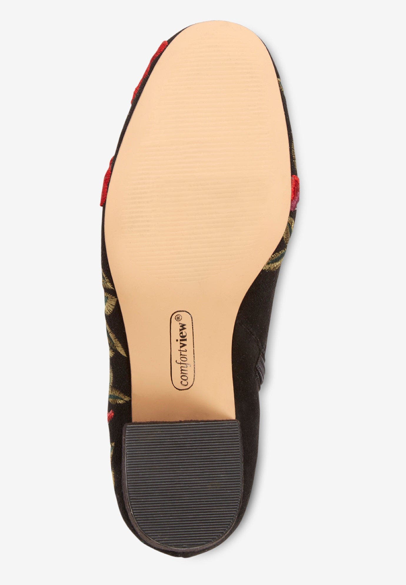 Comfortview The Sidney Bootie, Alternate, color, Black Embroidery