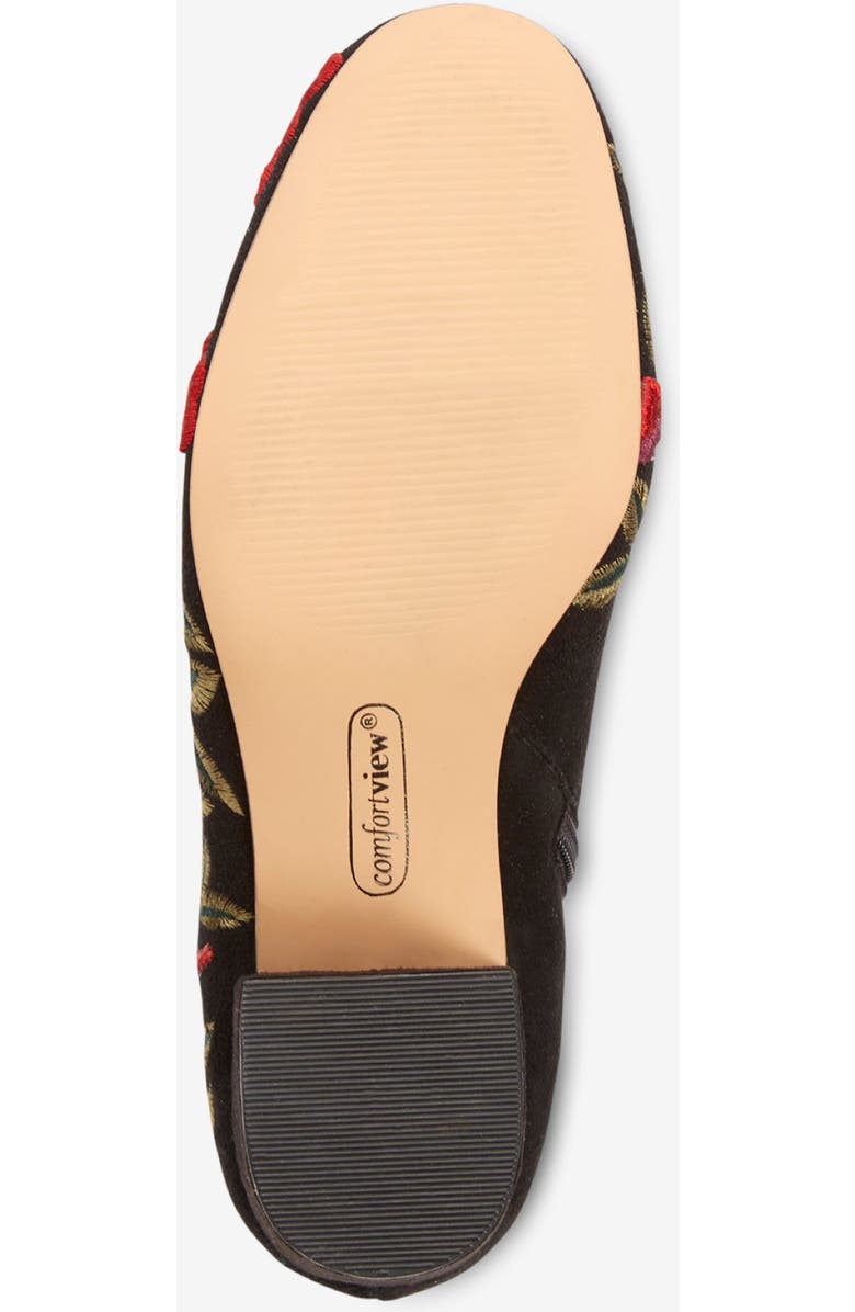 Comfortview The Sidney Bootie, Alternate, color, Black Embroidery
