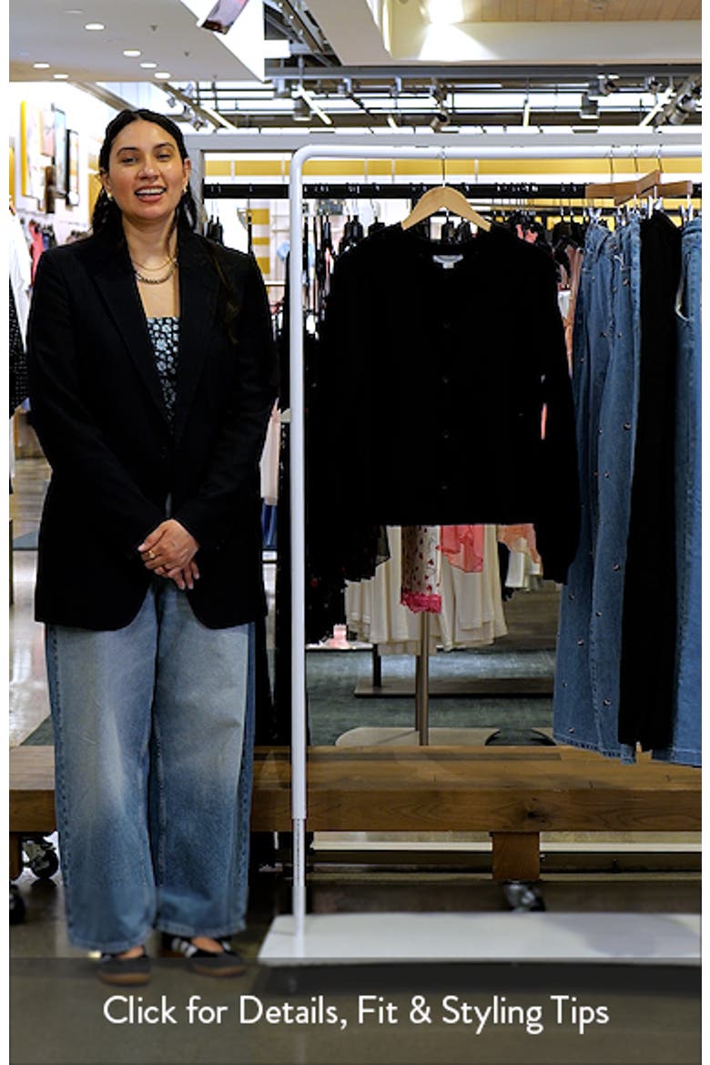 Pointelle Peplum Cardigan video