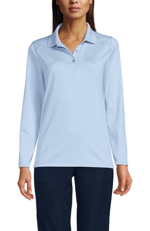 School Uniform  Long Sleeve Feminine Fit Rapid Dry Polo Shirt