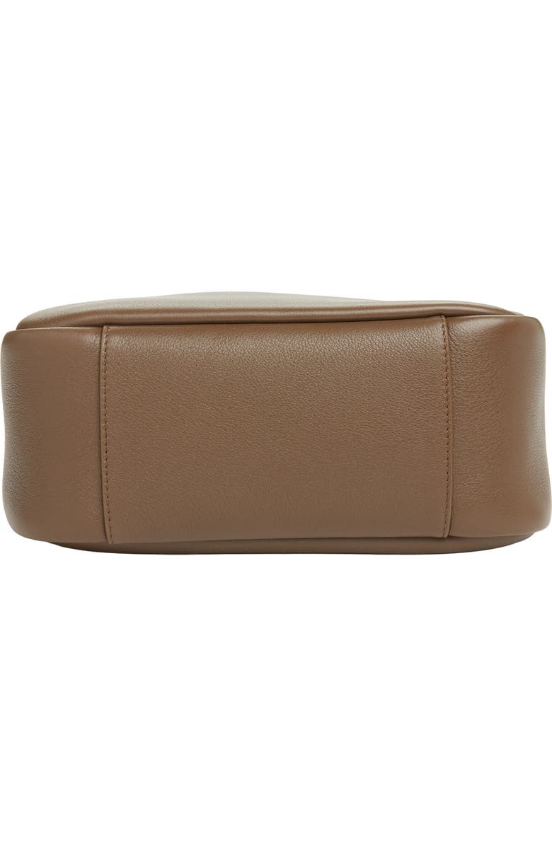 Saint Laurent Small Le 5 à 7 Leather Hobo, Alternate, color, Pecan Brown