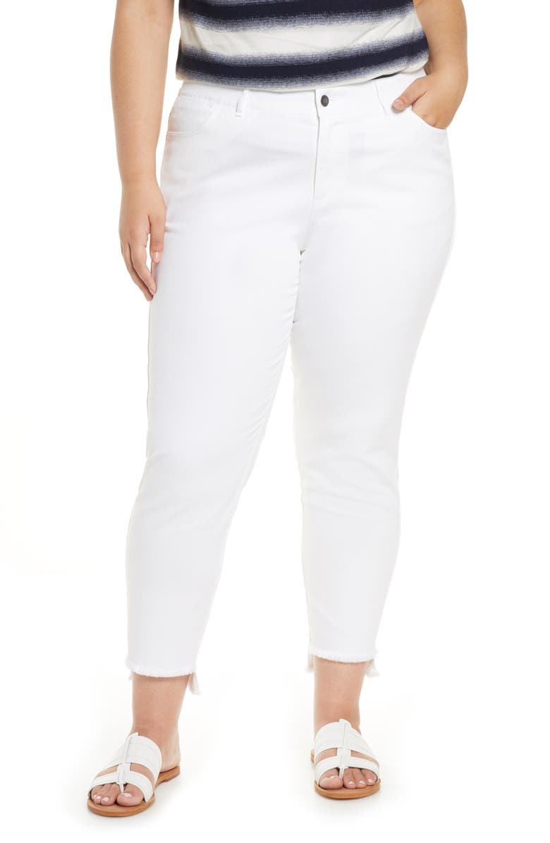 Lafayette 148 New York Mercer Step Hem Jeans, Main, color, 