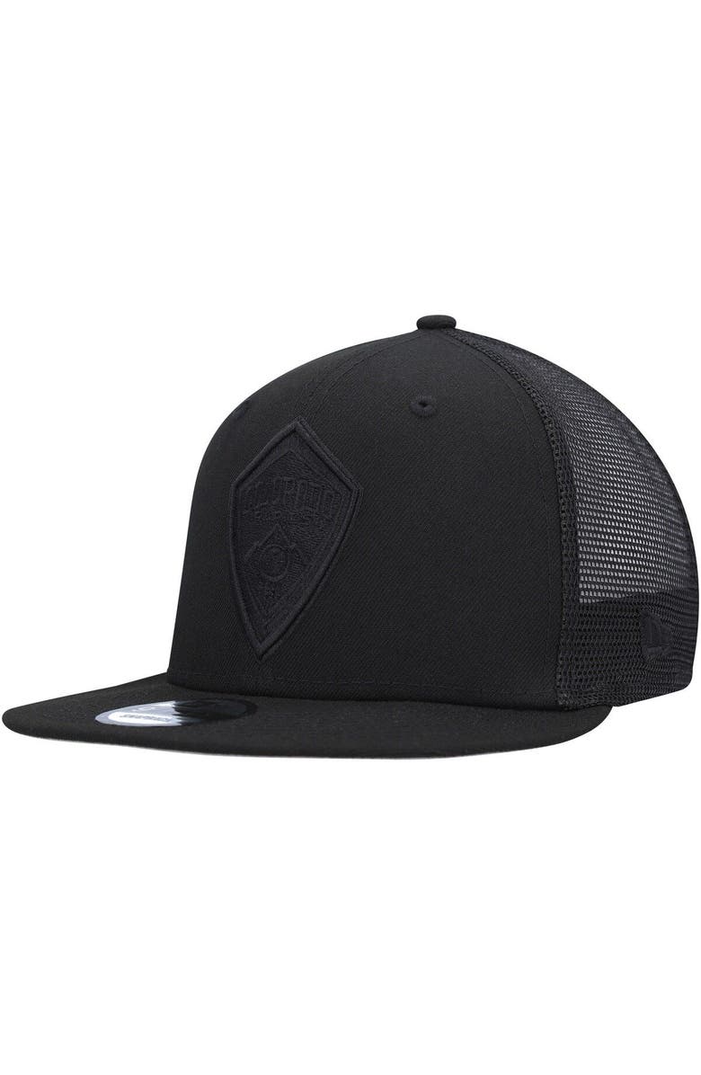 New Era Men's New Era Black Colorado Rapids Logo Classic 9FIFTY Trucker Snapback Hat, Main, color, 