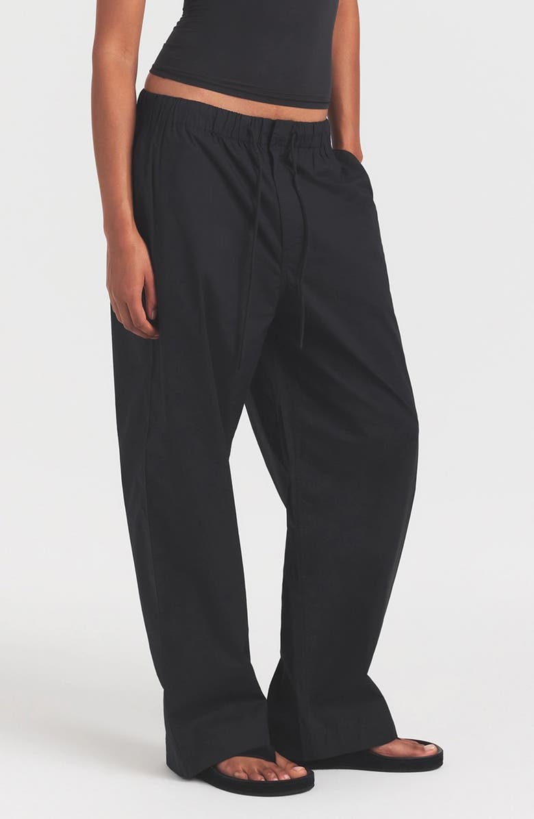 SKIMS Oversize Straight Leg Pants, Alternate, color, Onyx