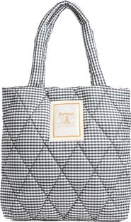 Barbour Riah Gingham Diamond Quilted Tote