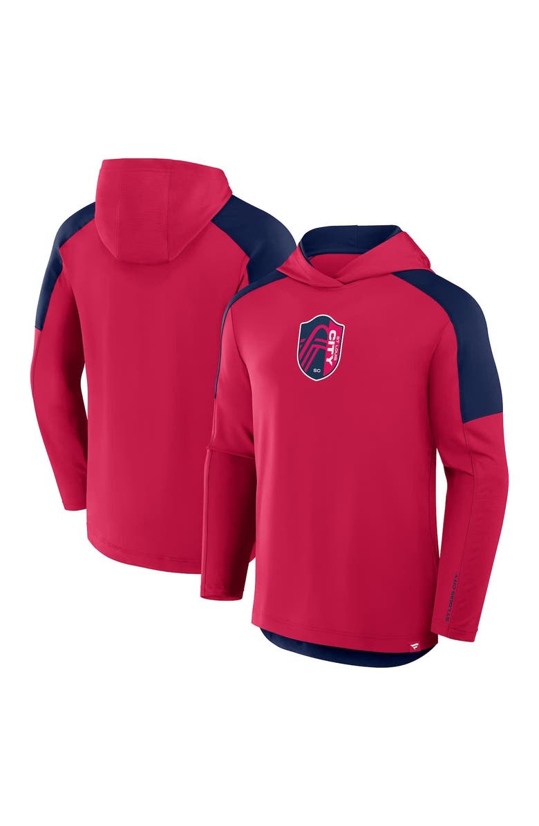 FANATICS Men's Fanatics Red St. Louis City SC Red Card Transitional Pullover Hoodie, Main, color, Red