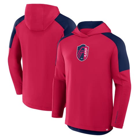 Men's Fanatics Red St. Louis City SC Red Card Transitional Pullover Hoodie
