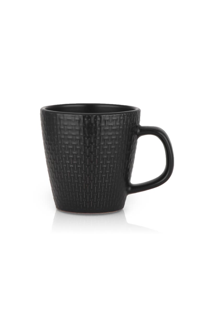 Stone Lain Abigael Stoneware 4-Piece Mug Set, Alternate, color, Black