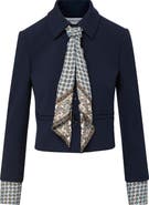 Veronica Beard Ismena Jacket with Removable Scarf & Sleeve Cuffs