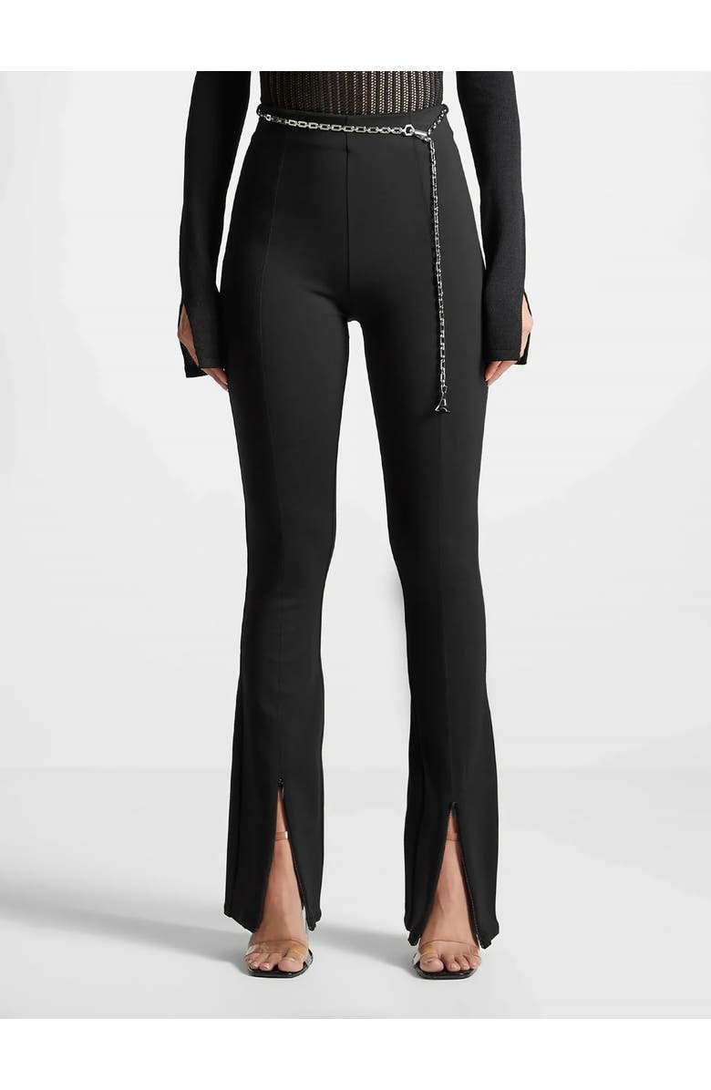 Manière De Voir Fit and Flare Leggings with Chain, Alternate, color, Black