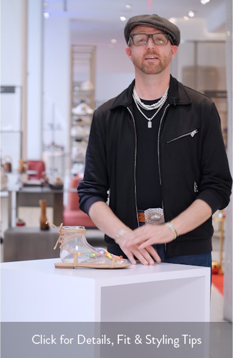 The Halie Bead Ankle Tie Sandal, sales video thumbnail