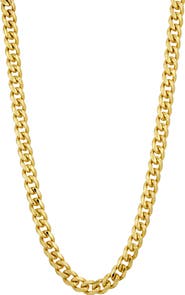 SAVVY CIE JEWELS Flat Curb Chain Necklace