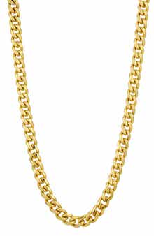 SAVVY CIE JEWELS Flat Curb Chain Necklace