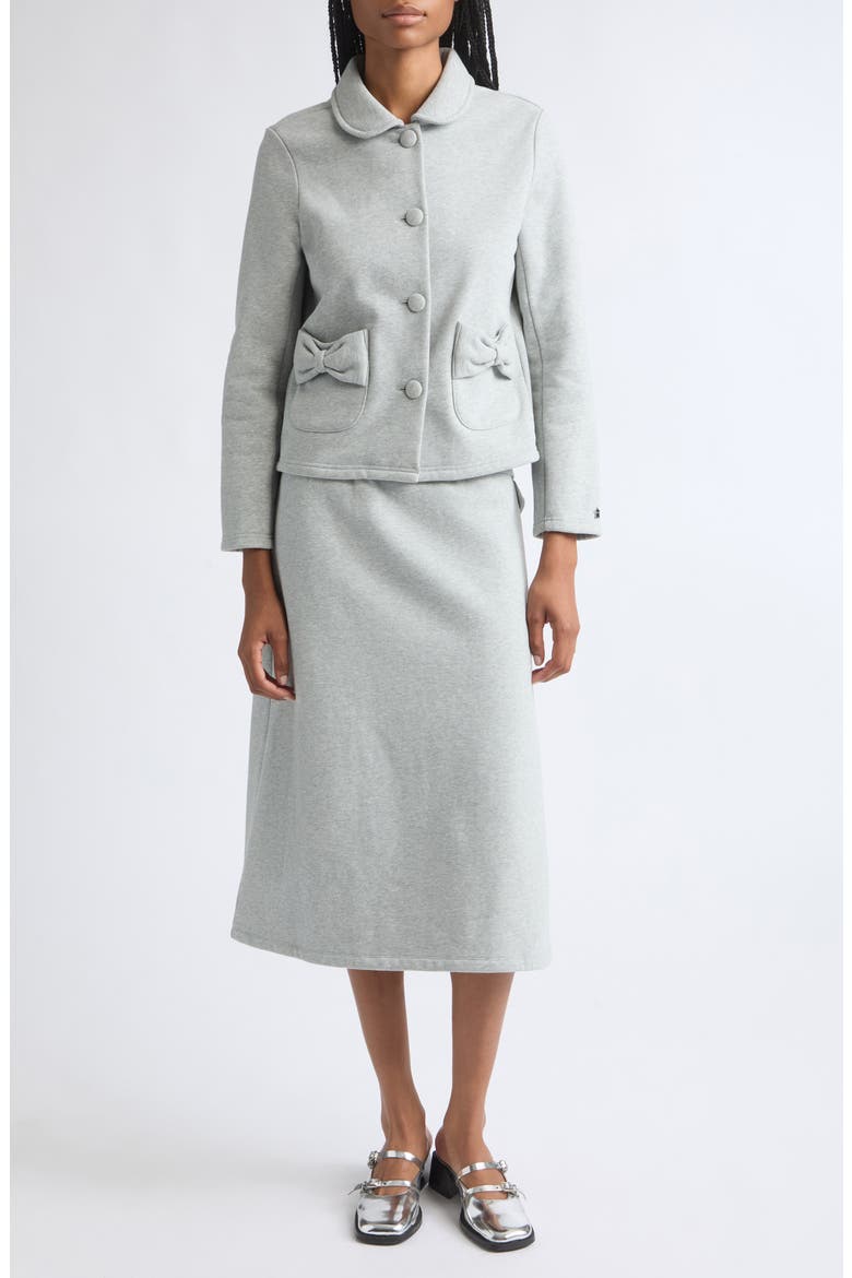 Knoll Bow Detail Jacket, Alternate, color, GREY