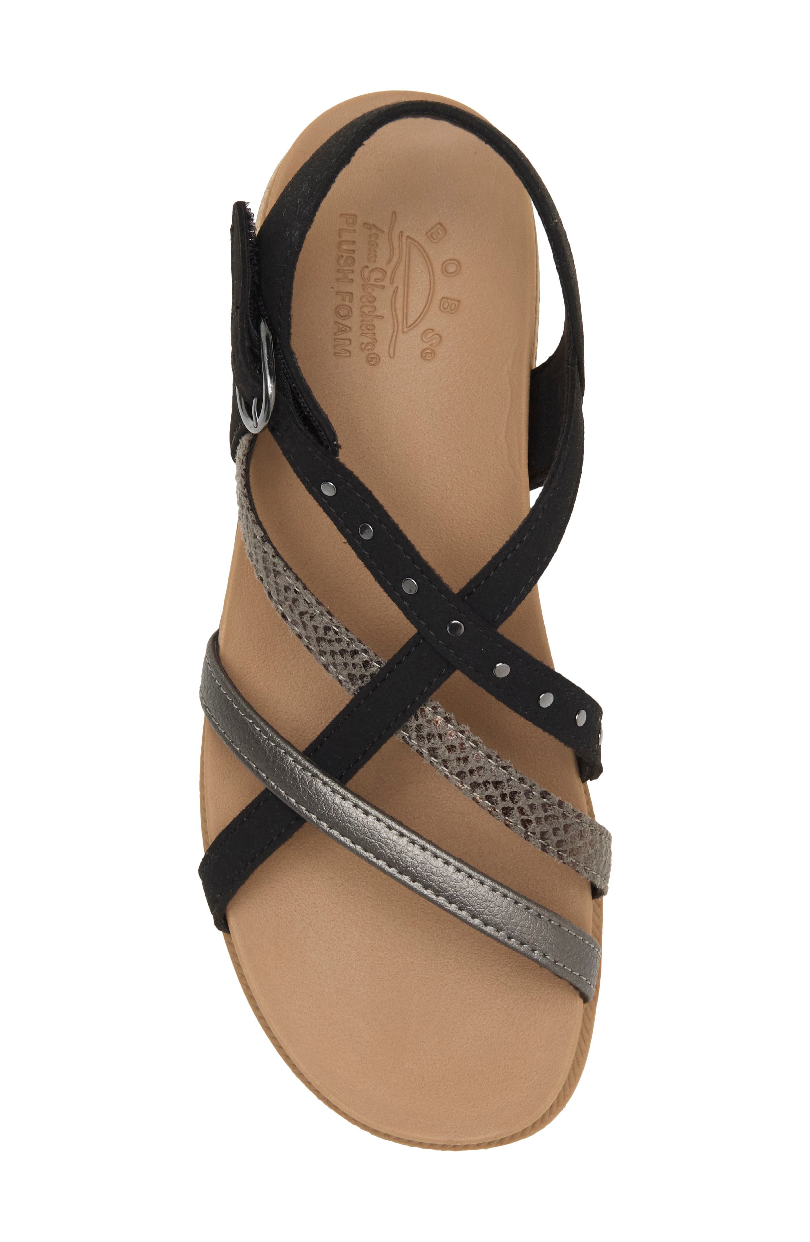 Desert Kiss Low Seaside Strappy Sandal, Alternate, color, BLK