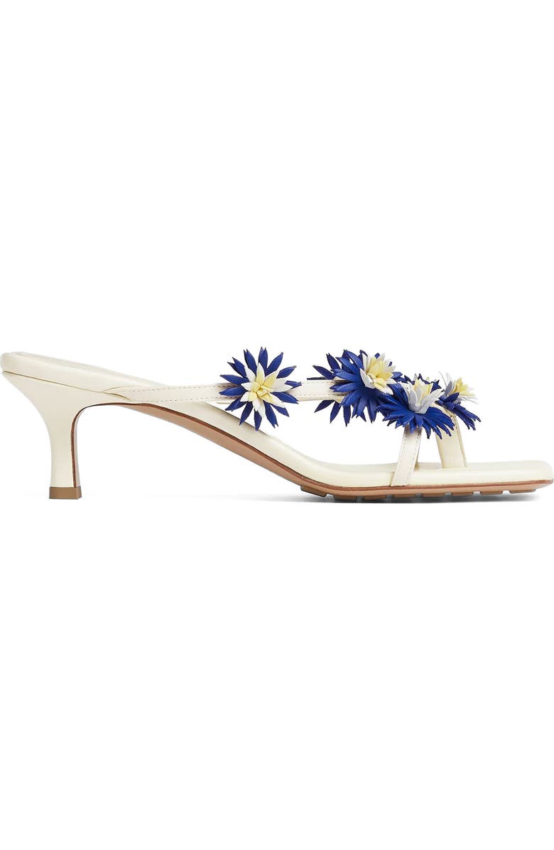 Bottega Veneta Riva Kitten Heel Sandal, Main, color, Sea Salt/Sherbert/Blue Royale