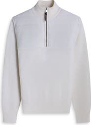 Bugatchi Merino Wool Quarter Zip Polo Sweater