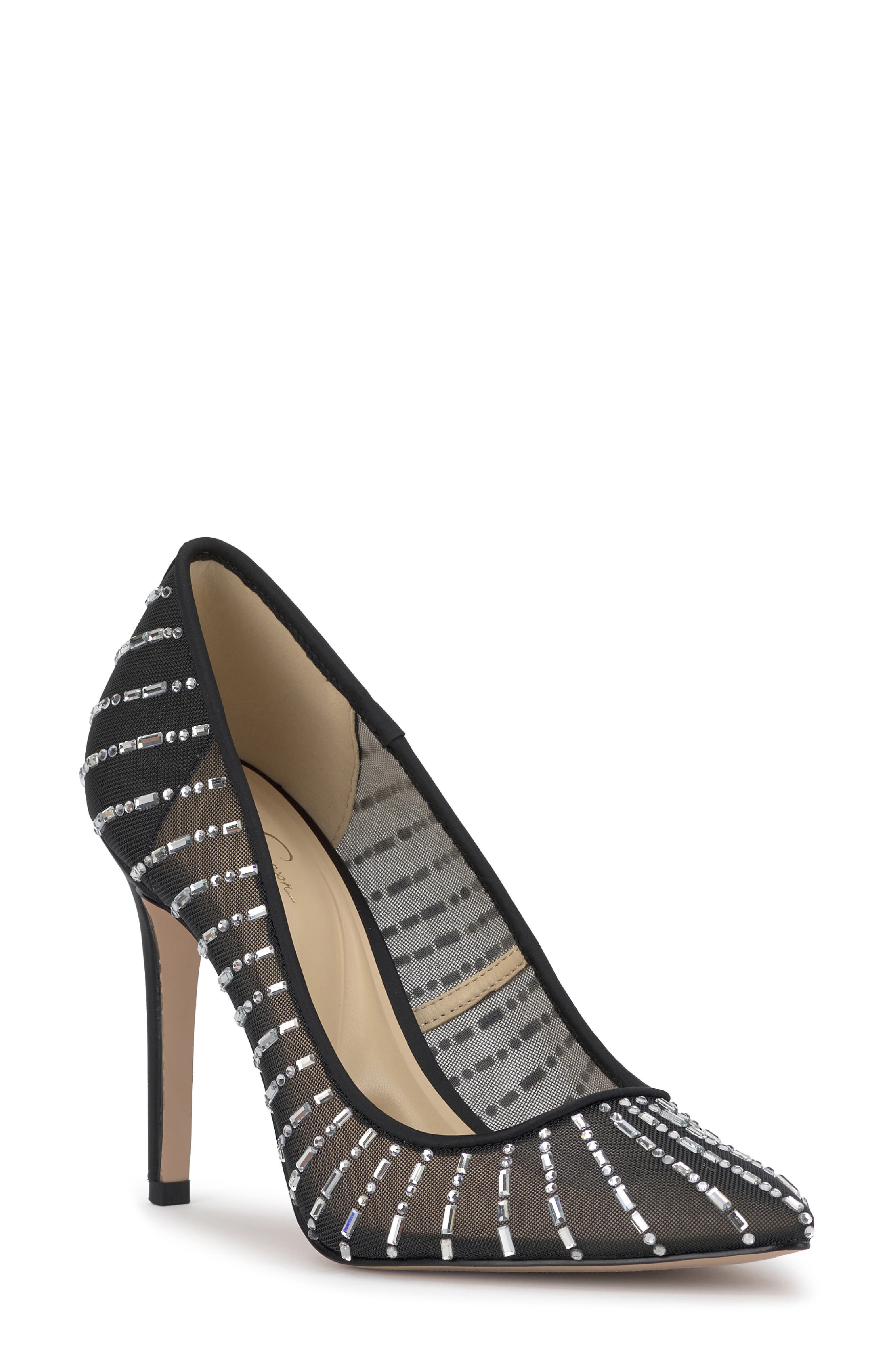 Jessica Simpson Piviano Pointed Toe Pump, Main, color, Black Finmsh
