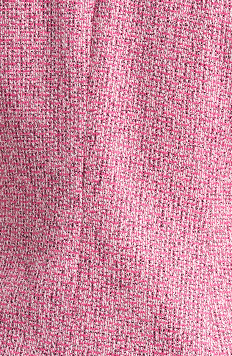 KASPER Tweed Four Pocket Collarless Blazer, Alternate, color, 