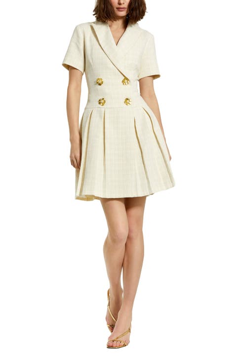 Tweed Short Sleeve Blazer Mini Dress