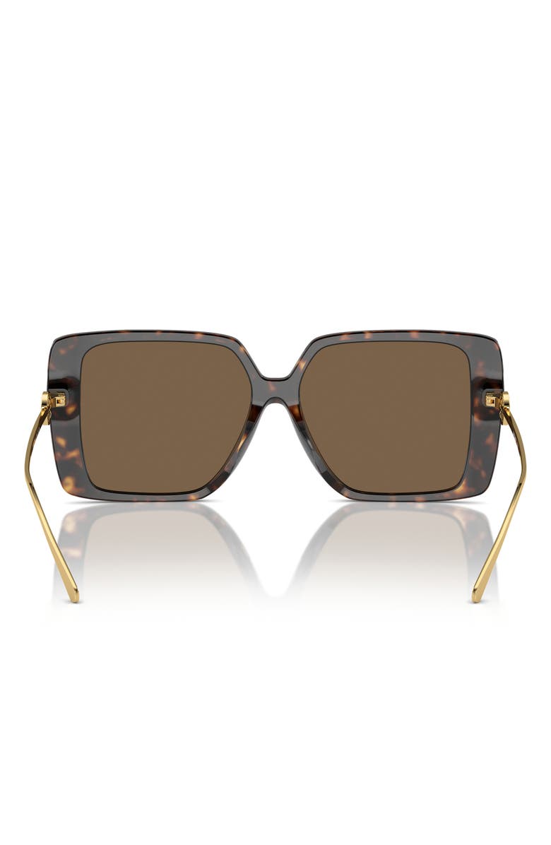 Tory Burch 56mm Square Sunglasses, Alternate, color, Tortoise