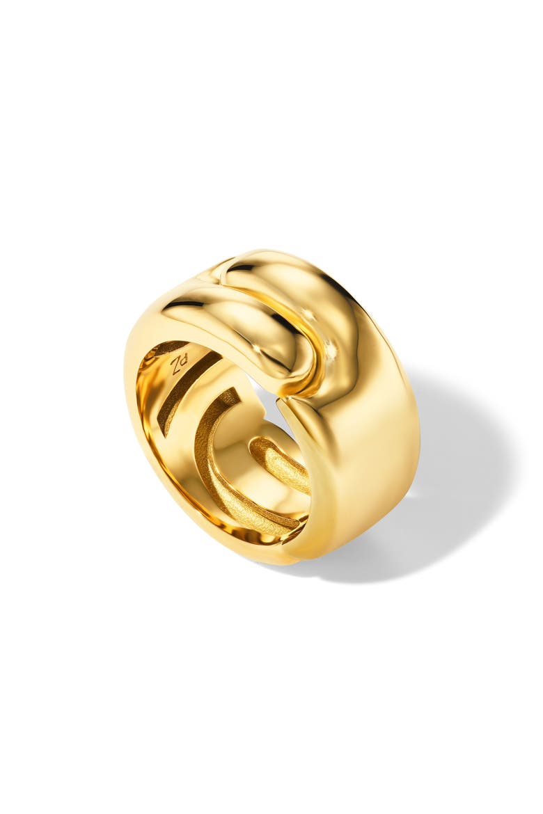 Holos 18K Gold Wide Band, Main, color, YELLOW GOLD