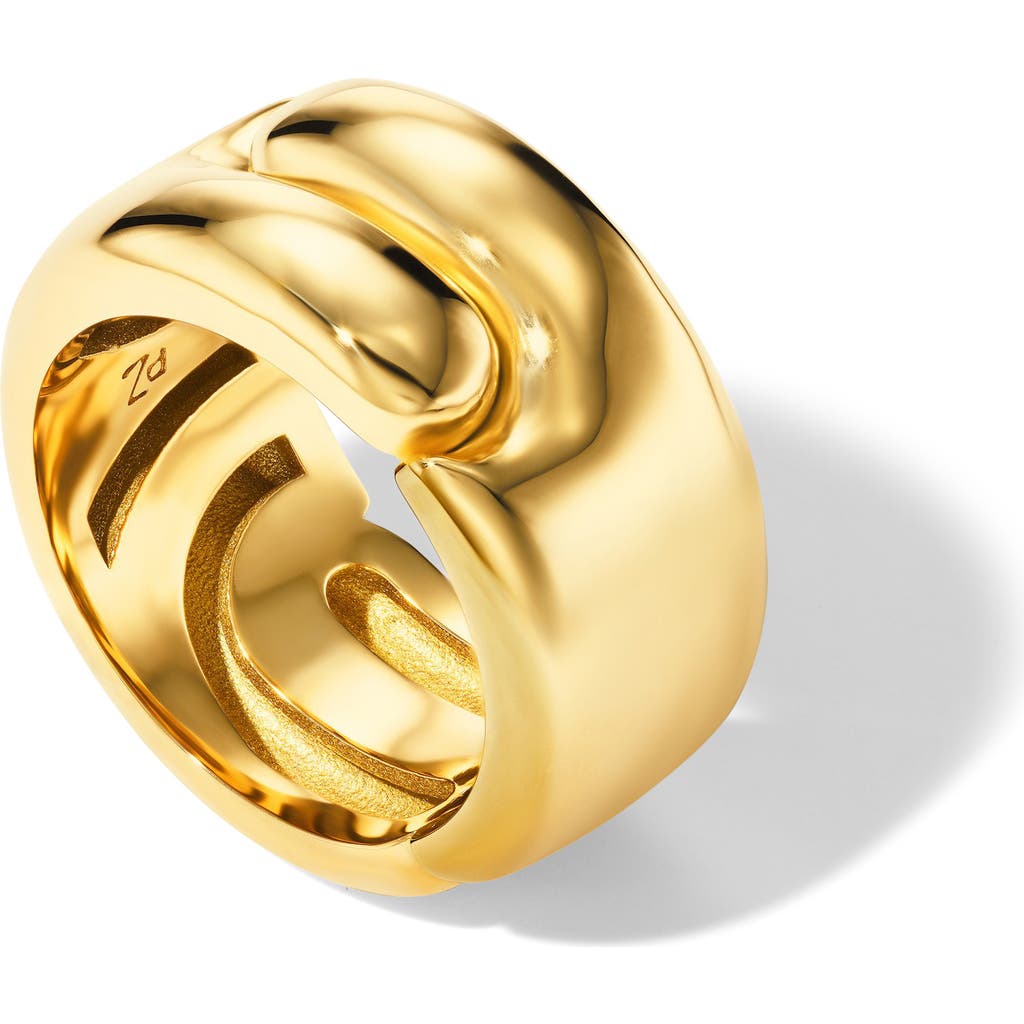Pamela Zamore Holos 18k Gold Wide Band In Gold