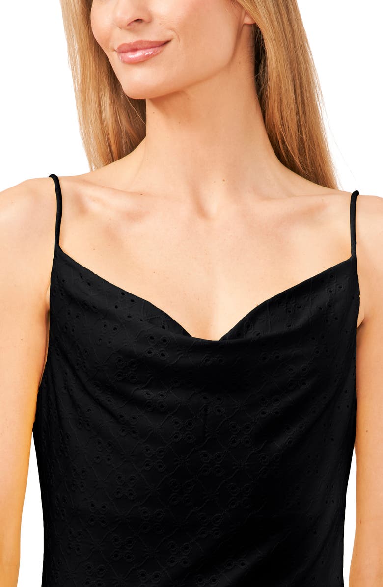 CeCe Eyelet Cowl Neck Camisole, Alternate, color, 