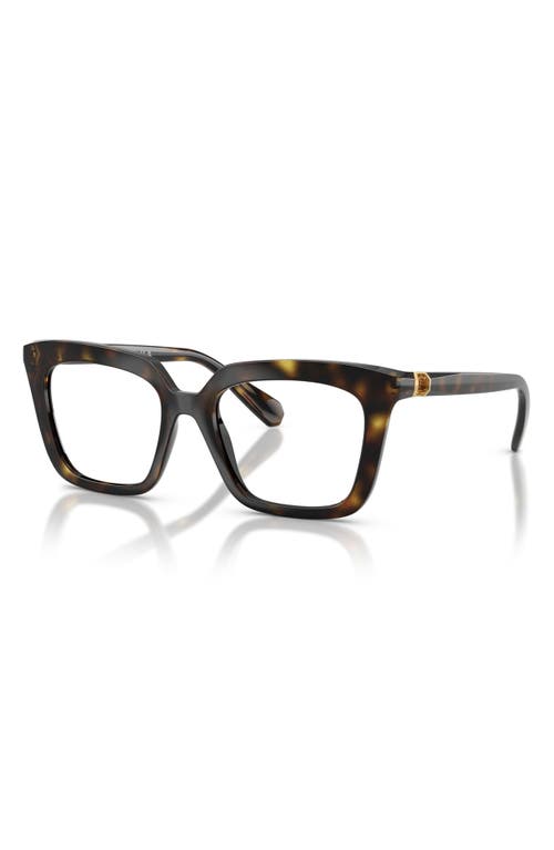Swarovski 49mm Square Optical Glasses In Havana/demo Lens