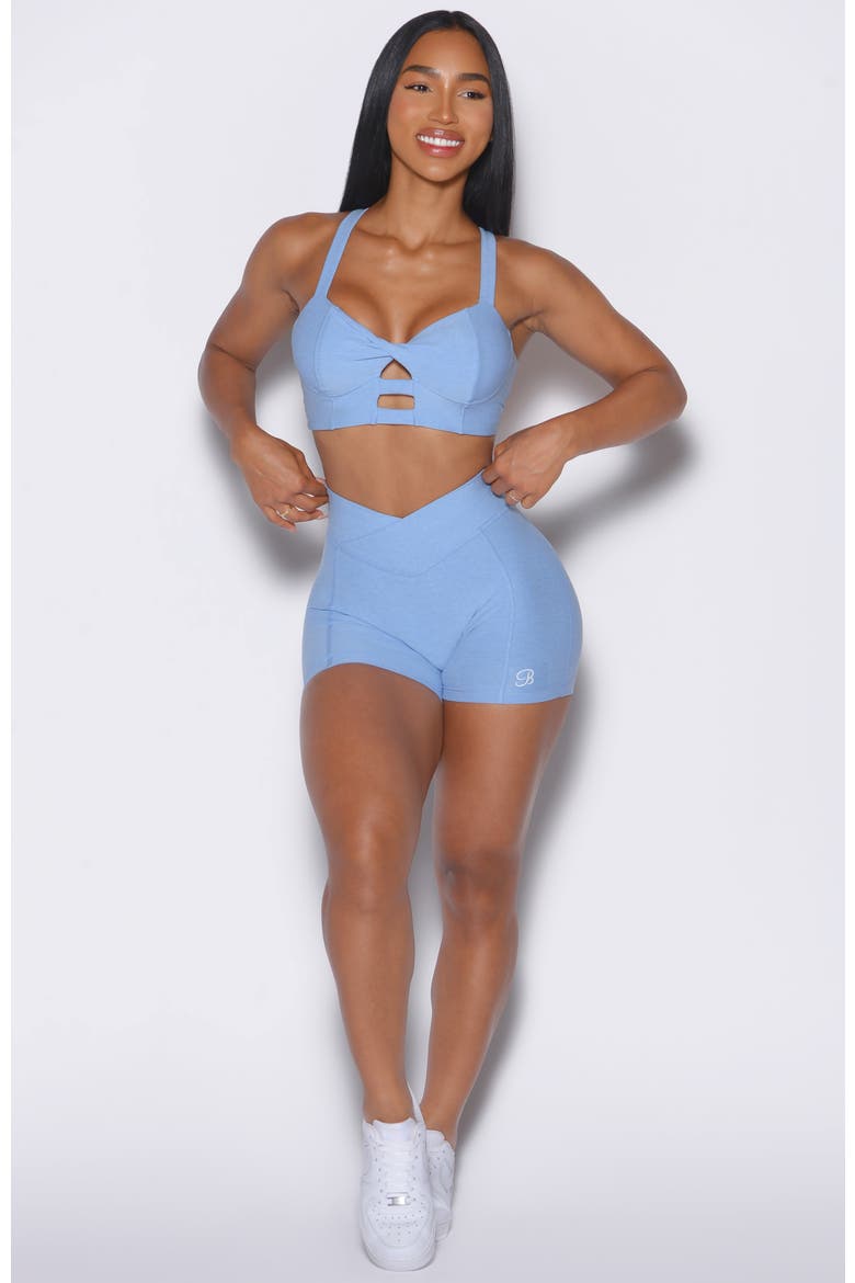 Tiny Waist Shorts, Alternate, color, Bright Hydrangea