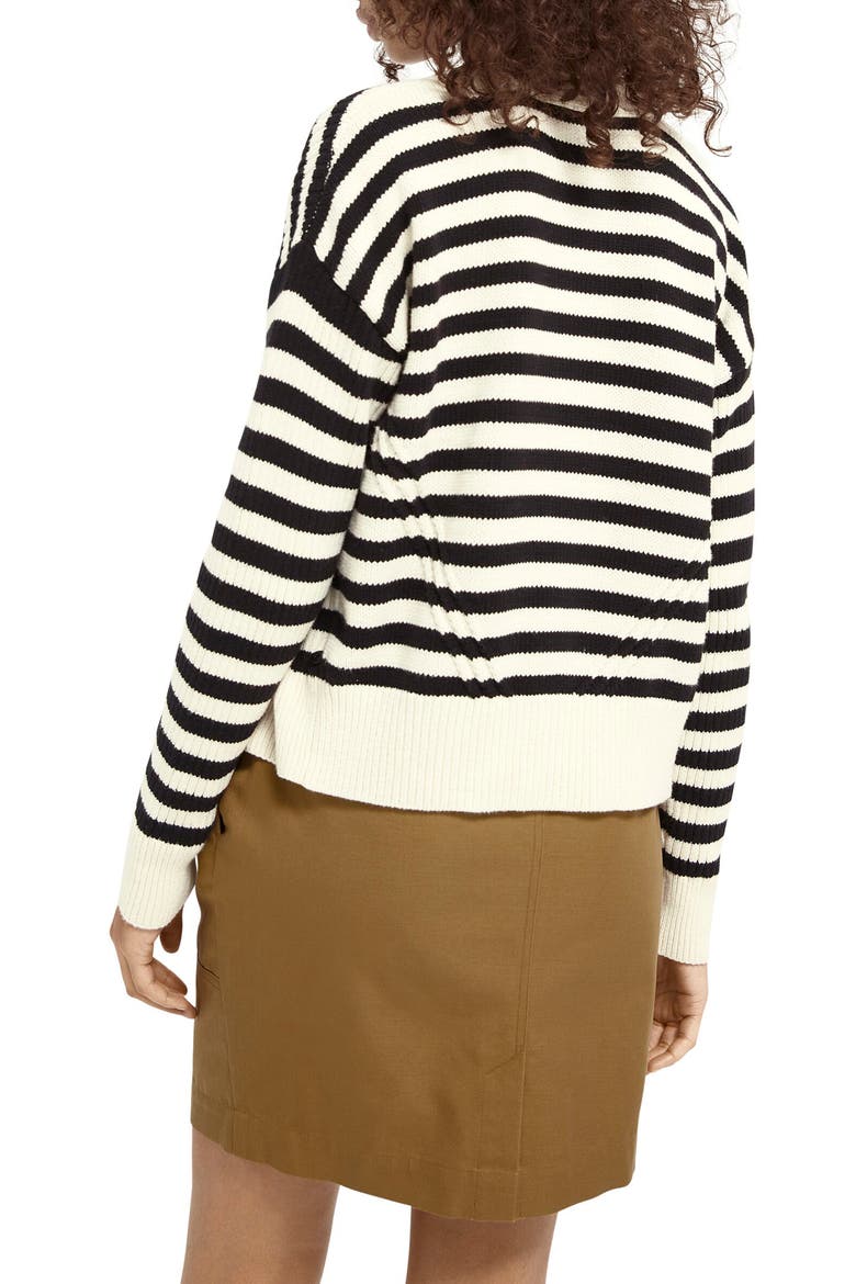 Stripe Cotton Cardigan, Alternate, color, COMBO S